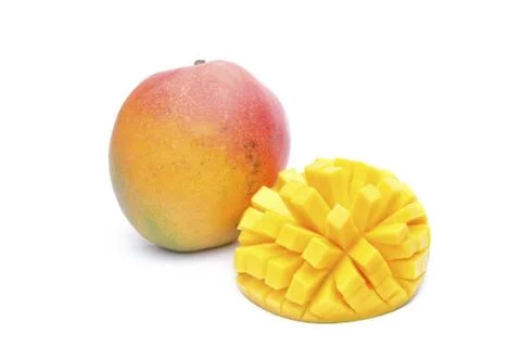 Mango fruit isolated on white background Stock Photos