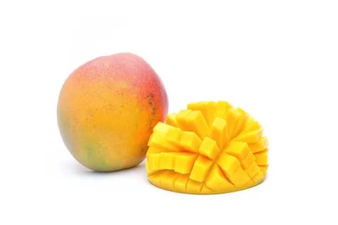 Mango fruit isolated on white background Stock Photos