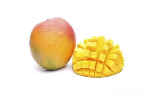 Mango fruit isolated on white background Stock Photos