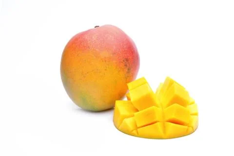 Mango fruit isolated on white background Stock Photos