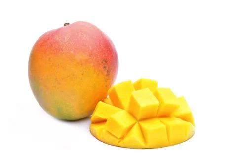 Mango fruit isolated on white background Stock Photos