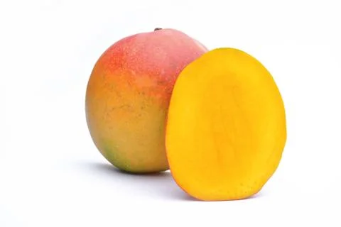Mango fruit isolated on white background Stock Photos