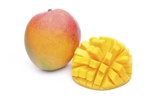 Mango fruit isolated on white background Stock Photos