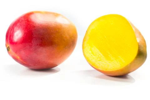 Mango fruit isolated on white background Stock Photos
