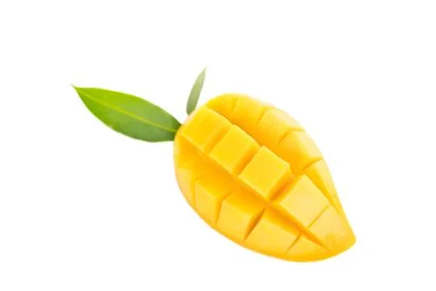 Mango fruit isolated on white background . Stock Photos