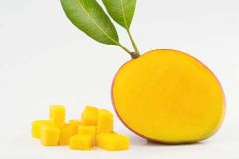 Mango fruit isolated on white background Stock Photos