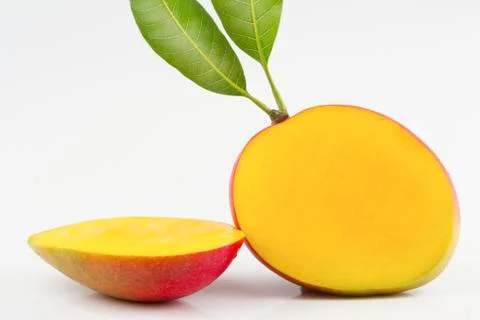 Mango fruit isolated on white background Stock Photos
