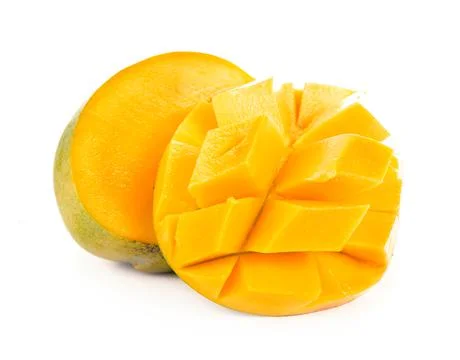 The mango fruit isolated on white background. Stock Photos