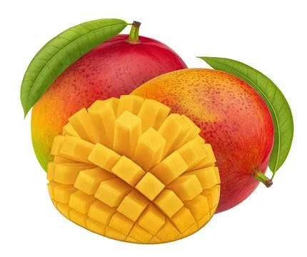 Mango fruit isolated on white background Stock Photos