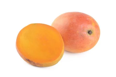 The mango fruit isolated on white Stock Photos