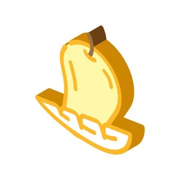 Mango fruit isometric icon vector illustration Stock Illustration