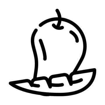 Mango fruit line icon vector illustration Stock Illustration