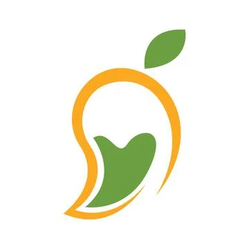 Mango fruit logo design template Stock Illustration