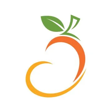 Mango fruit logo design template Stock Illustration