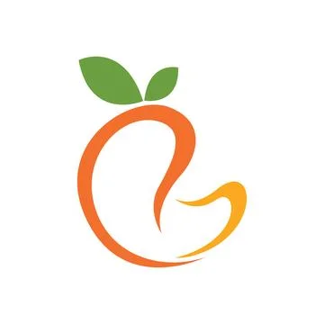 Mango fruit logo design template Stock-Illustration