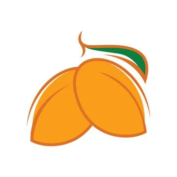 Mango fruit logo design template Stock Illustration