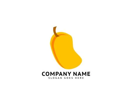 Mango fruit logo vector template, Mango in flat style, Mango icon Stock Illustration