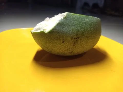 Mango fruit on a plate Stock Photos