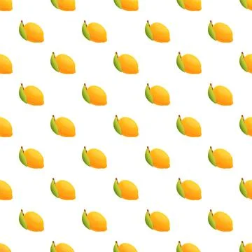 Mango fruit seamless pattern creating a food background Stock Illustration