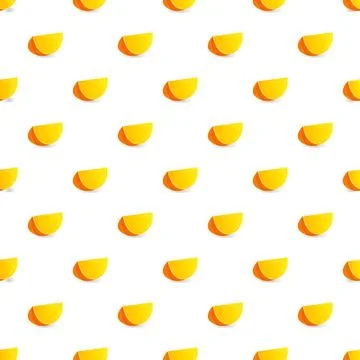 Mango fruit slices creating a seamless pattern Stock Illustration