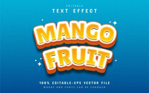 Mango fruit text effect Stock Illustration