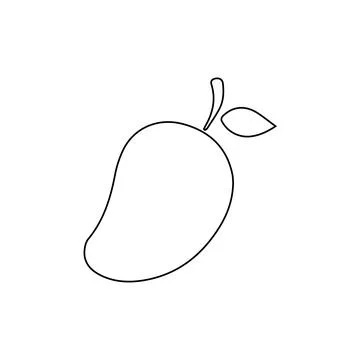 Mango fruit vector icon. Mango in flat style Stock Illustration