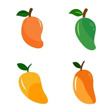 Mango fruit vector icon. Mango in flat style Stock Illustration