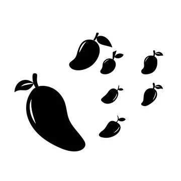 Mango fruit vector icon. Mango in flat style Stock Illustration