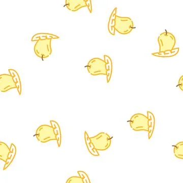 Mango fruit vector seamless pattern Stock Illustration