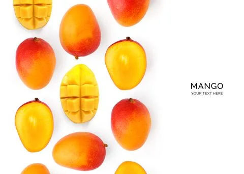 Mango fruit white Stock Photos