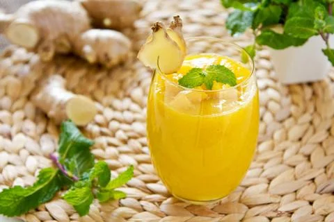 Mango with Ginger smoothie Foto stock