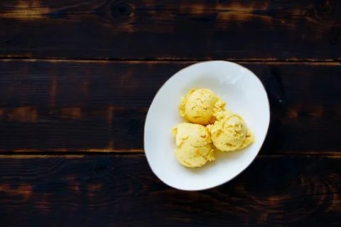 Mango ice cream Foto stock