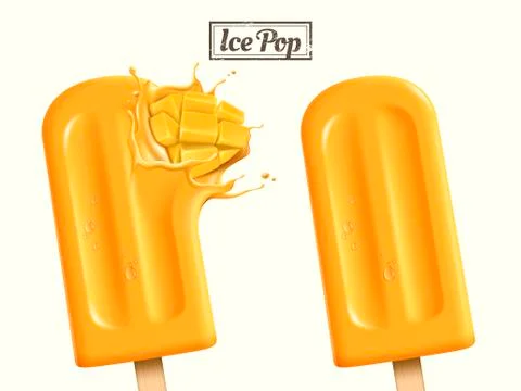 Mango ice pop Stock Illustration