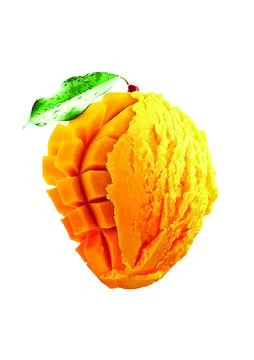 Mango icecream, mango, ice cream, delicious mango Stock Photos