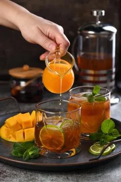 Mango Iced Tea Stock Photos