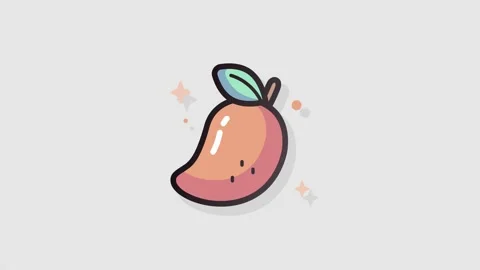 Mango icon animation alpha Stock Footage 158030412