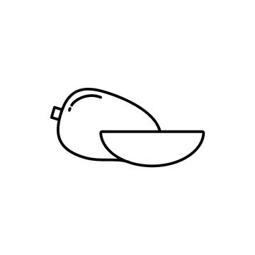 Mango icon element of fruit icon for mobile concept and web apps. Thin line m Illustrazione stock