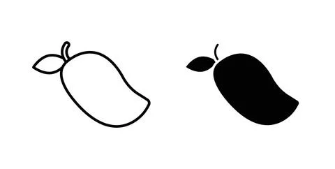 Mango icon Illustration designs pack for Web Stock Illustration