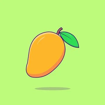 Mango Icon Illustration Fruit Object clipart Mango Stock Illustration