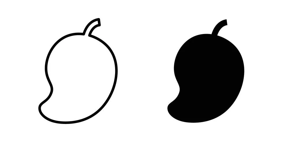 Mango icon vector, symbol, logo illustrations Stock Illustration