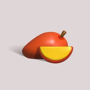 Mango isolated 3d vector icon. mango 3d illustration Stock Illustration
