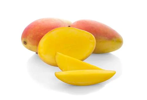 Mango an isolated on white background, clipping path Stock Photos