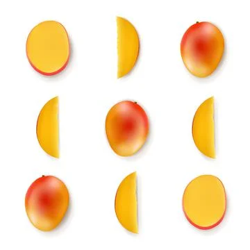 Mango Isolated White Background Stock Illustration