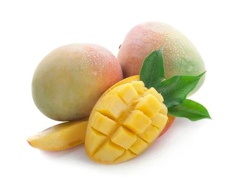 Mango isolated on white background Stock Photos