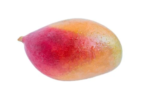 Mango isolated on a white background. Ripe tropical fruits Stock Photos
