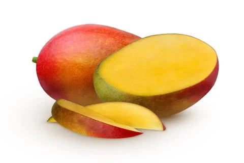 Mango isolated on white background with shadows. Foto stock