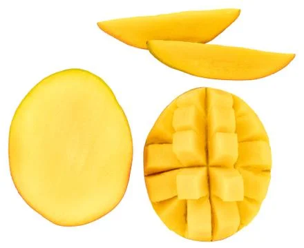 Mango isolated on white background, top view Stock Photos
