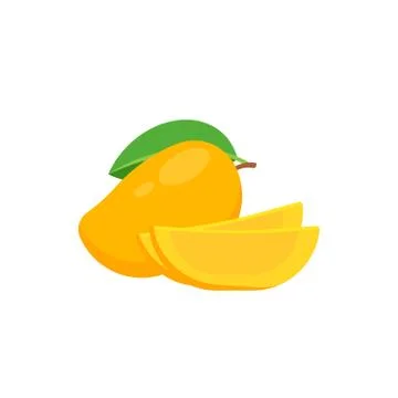 Mango isolated on white background. Vector illustration. Stock Illustration