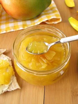 Mango jam Stock Photos