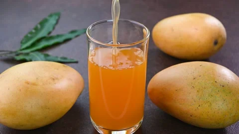 Mango juice Stock Footage 242757936